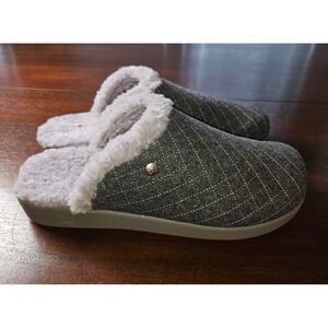 Alegria Women's Comfee Smoke Gray Slipper Shoes Faux Fur Size 11